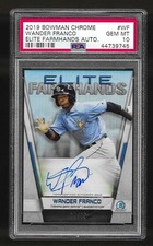 2019 Bowman Chrome Elite Farmhands Autograph Wander Franco RC Rookie PSA 10 #/75