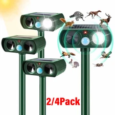 Upgraded Solar Ultrasonic Animal Repellent Dog Skunk Cat Deer Raccoon For Garden