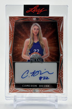 2024 Leaf Metal Cameron Brink On Card Auto Orange /49 Los Angeles Sparks