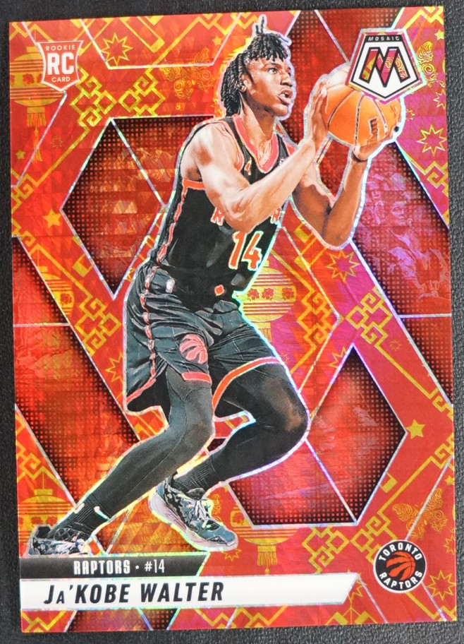 JaKobe Walter 2024-25 Panini Mosaic /8 Lucky Envelopes RC Raptors #234