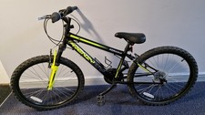 Piranha Frenzy 24" Wheels Kid's Mountain Bike. 13" Frame. Neon Green/Black.