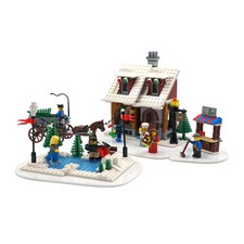 Base Espositore Compatibile con LEGO Set 10216 Villaggio Invernale: Panetteria