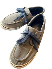 Cherokee Boys Size 5 CANVAS Boat shoes Grey/Blue
