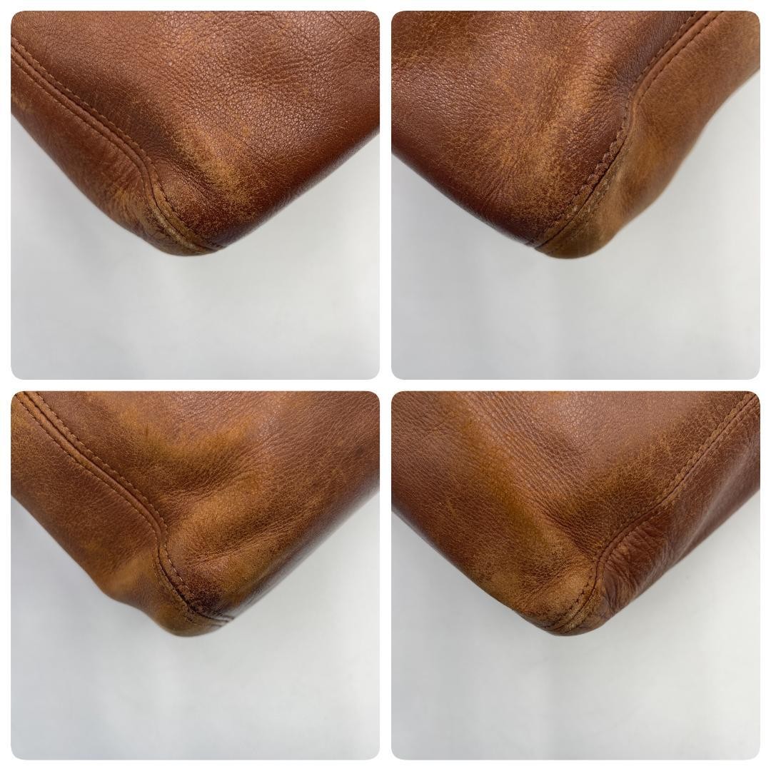 COACH Shoulder Bag Leather 4157 Brown Old G127 thumbnail 7