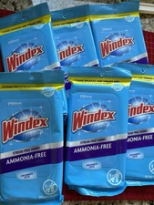 Windex Ammonia Free Glass Cleaning Wipes 25 Count Pack of 6 New Unopened