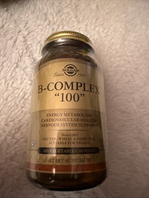 Solgar B-Complex Vegetable Capsules - 100 Count Exp 01/2027