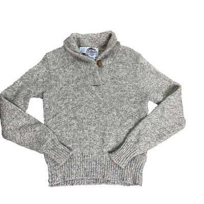 Cambridge Dry Goods British Ragg Wool Shawl Collar Sweater Size XS