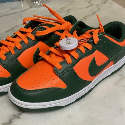 Nike Dunk Low Retro Miami Hurricanes  Low Top DD1391-300 Size 9.5 no box 