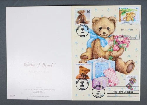 MayfairStamps Canada FDC 1996 Nakano Perfin Teddy Bear US Mixed Frank First Day