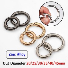 Spring Gate O Ring Openable Key Bag Belt Strap Buckle Pendant Clips Trigger Snap