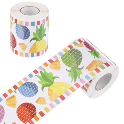 66ft Summer Beach Bulletin Board Borders, Pineapple Straight Rolled Border Trim