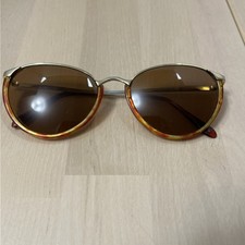 Vintage Gold Top  Red/Gold Tortoise Bottom Cat Eye Sunglasses Made in Korea