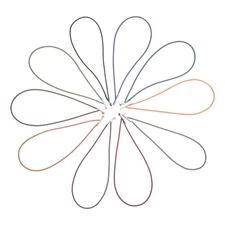  10pcs Elastic Cord with Metal Ends: 12cm Stretch Loop Band for Masks DIY Crafts