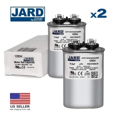 LOT OF 2 - JARD 12934 15 MFD Motor Run Capacitor Oval 440 V