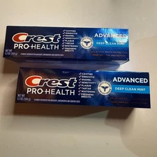 Lot of 2 Crest Pro-Health Advanced Deep Clean Mint Toothpaste 5.1 oz EXP 7/27