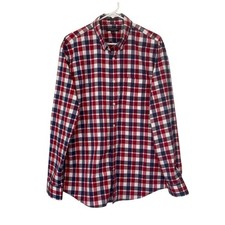 Banana Republic Size Large Men's Slim Flex Fit Long Sleeve Button Front Checked
