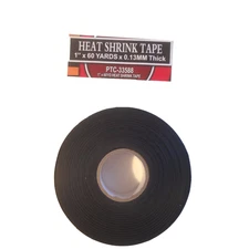 1"x 60 YARDS BLACK HEAT SHRINK TAPE
