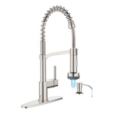 Kitchen Faucet with Soap Dispenser, LED Kitchen Faucet, Faucet for Kitchen Si...