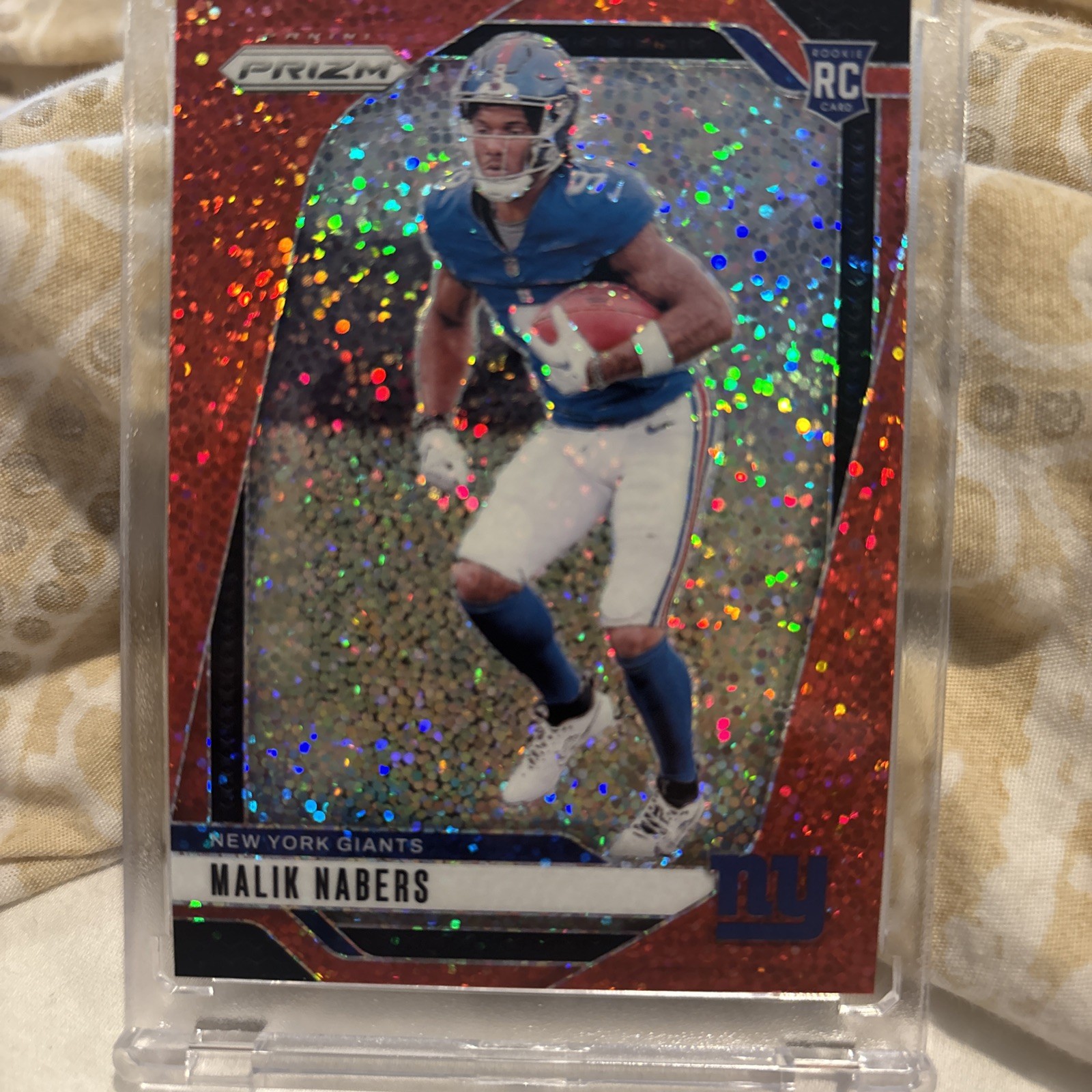 2024 Panini Prizm Rookies Malik Nabers #370 Red Sparkle Prizm (RC)