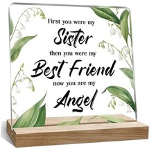 Sister Memorial Desk Decorative Sign, Sympathy Gifts for Loss of Sister,