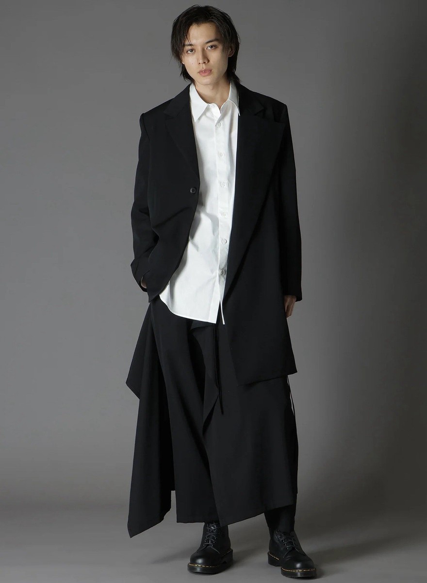 Yohji Yamamoto Ground Y Wool Garbardine Bound Skirt Pants | Size 3