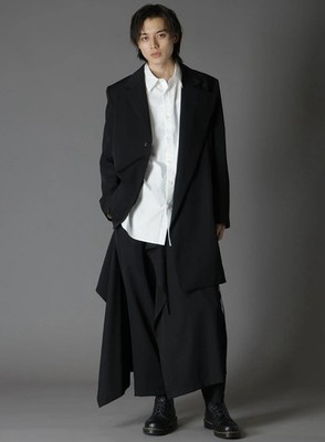 Yohji Yamamoto Ground Y Wool Garbardine Bound Skirt Pants | Size 3