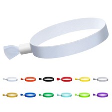 Feteband100 Pcs Cloth Wristbands, Disposable Wristbands for Parties White 