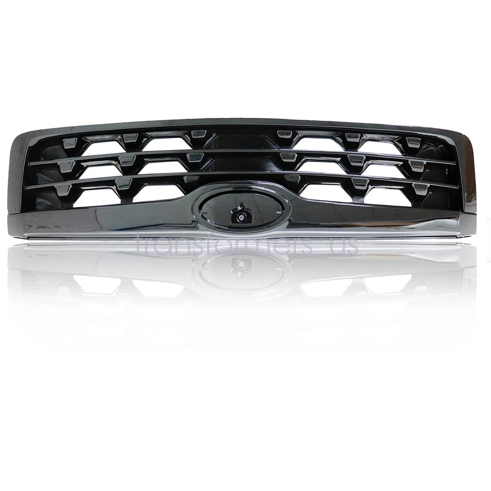 Parachoques delantero parrilla superior negro brillante para Subaru Forester 2009-2013 Foto 3 de 4