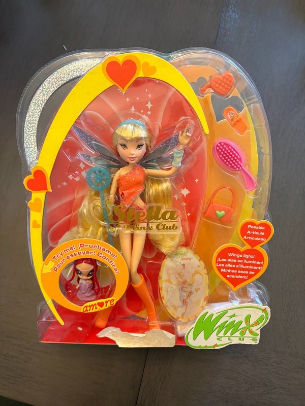 Mattel Stella of WINX CLUB + Pixie Amore 2005 Doll G8515 NEW NIP Sealed Rare HTF