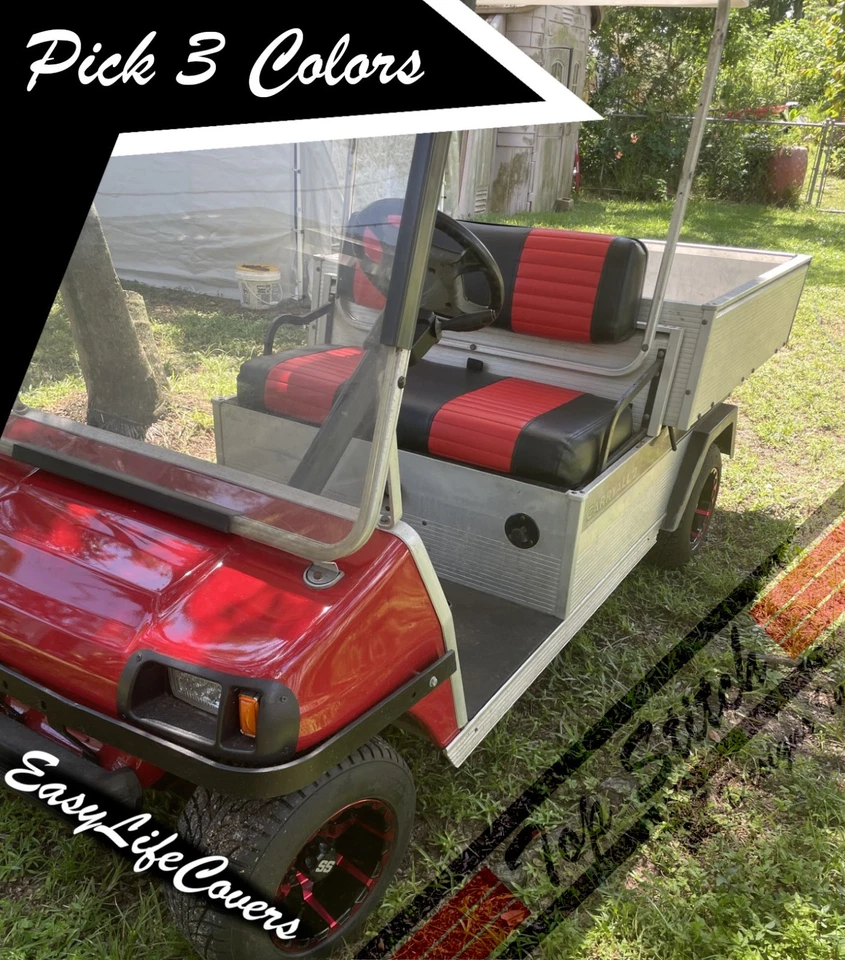 Vinyl Club Car CarryAll/Villager Front und Heck Combo Abdeckungen Set Heften