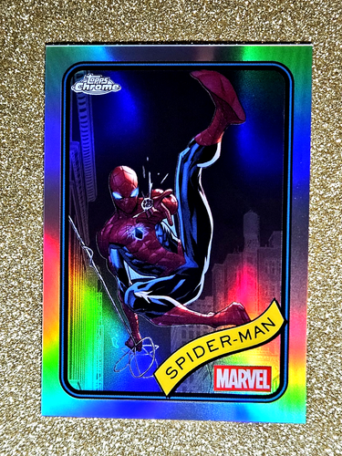 2025 Topps Chrome Marvel Refractor Spider-Man #101 CENTERED MINT SSP 💥💥 - Bild 5 von 19