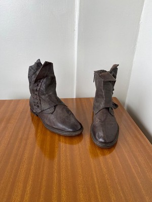A.S.98 Airstep biker ankle grey leather boots size 40 EU