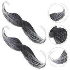 Black Cloth Simulated Beard and Mustache Set for Cosplay Party Use