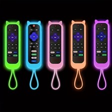 1Pc Silicone Protective Remote Control Cover For Roku TV Remote Holder Glow Case