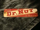 Vintage Dr Nut It's Delicious Soda Pop Porcelain Metal Crate Tag Sign
