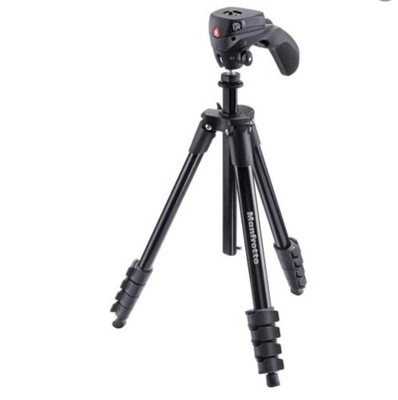 Manfrotto Compact Action smart Tripod Kit with Hybrid Head, Black