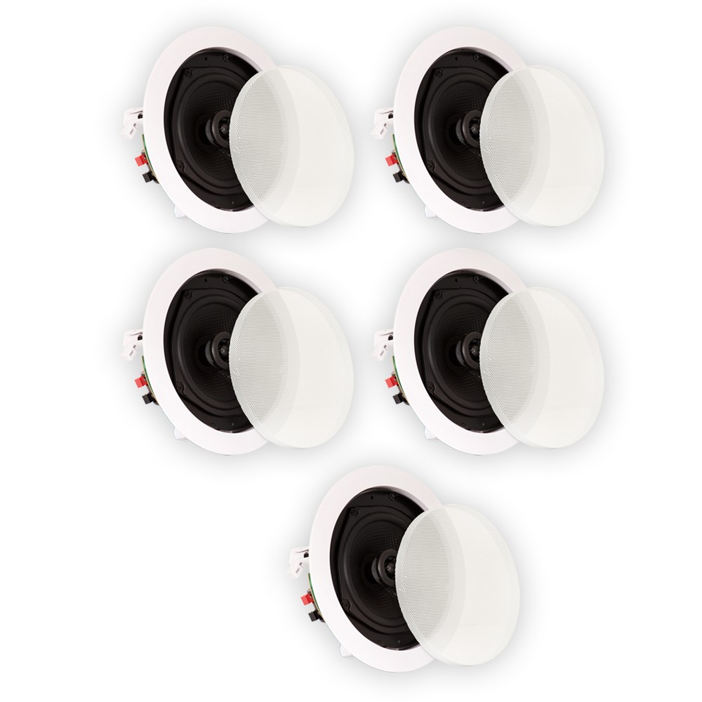 Theater Solutions TS50C Flush Mount In Ceiling Speakers 2-Way 5 Speaker Set