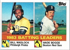 1983 Batting Leaders (Bill Madlock / Wade Boggs) LL #131 1984 Topps MLB MBBC#374