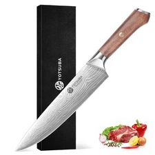 Chef Knife, 9 Inch Kitchen Chef's Knife, Ultra Sharp High Carbon Steel Profes...