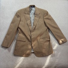 Polo by Ralph Lauren Mens Tan Blazer Sport Coat Size 42/ 36 Silk/cotton blend