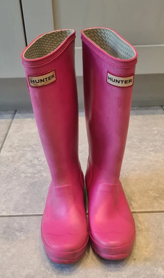 Hunter Original Pink Hunter Wellies Size Kids Girls Toddler Pale