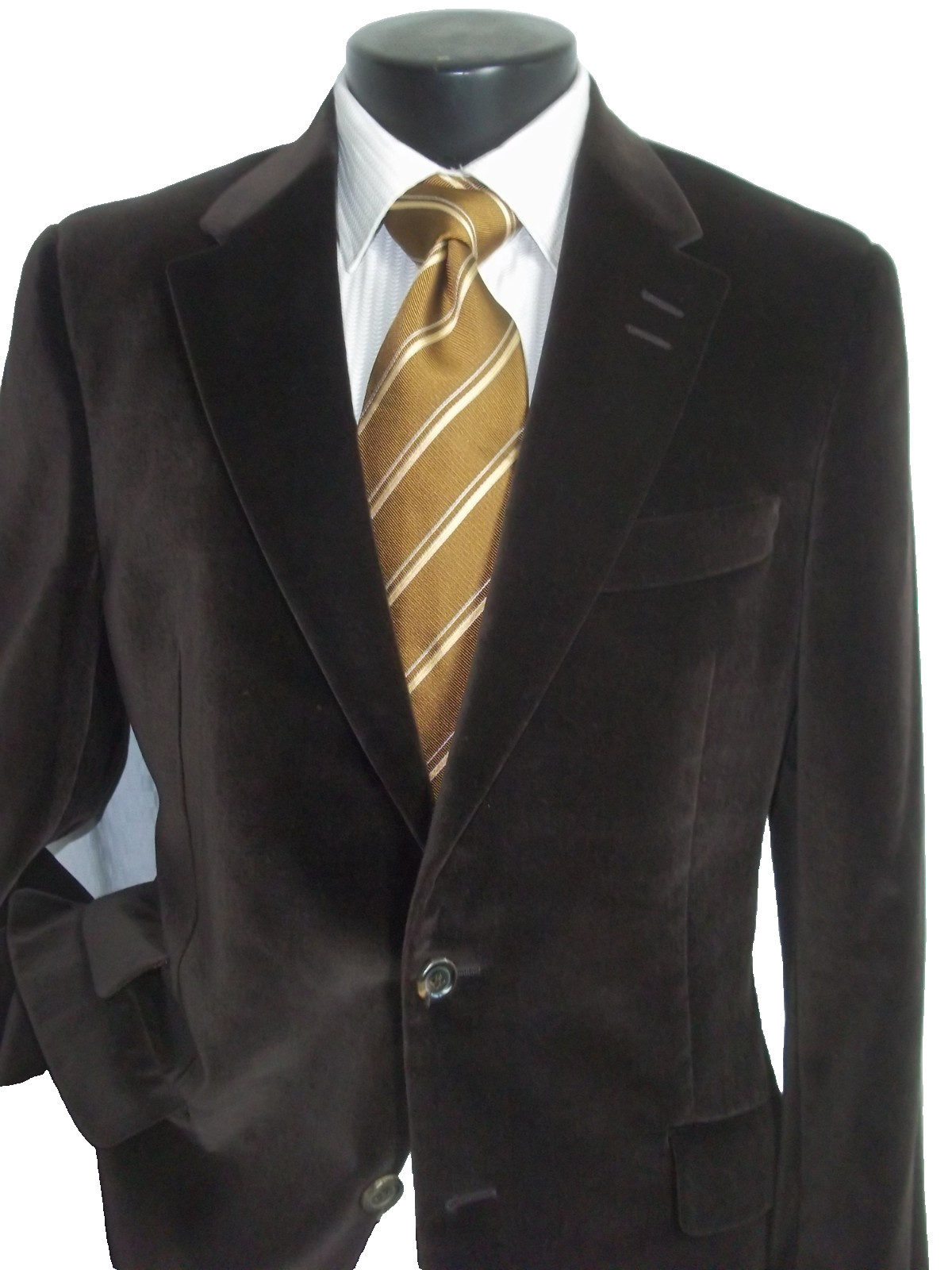 ( Paul Smith solid brown 2button side vents cotto… - image 4