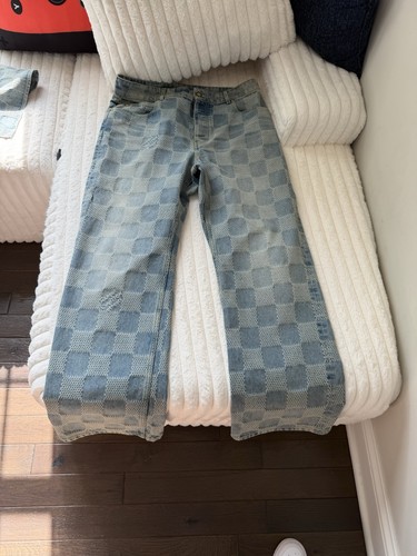 Louis Vuitton Damier Denim Skate Pants Size 36