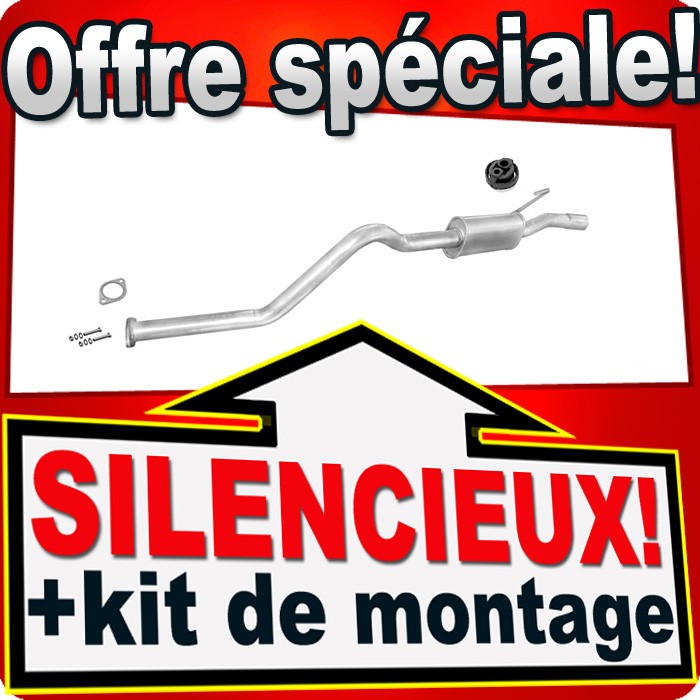 Échappement pour Hyundai H200 2.5 TD en acier aluminisé renforcé pour monospace MPV
