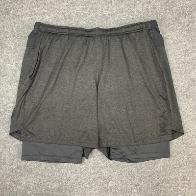 Spyder Active Shorts Mens XXL 2XL Gray Inner Lined