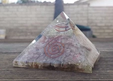 EXTRA LARGE (70-75mm) SUNSTONE ORGONE GEMSTONE X-LARGE PYRAMID ORGONITE