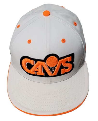 New Era 59fifty Hardwood Classics Cavaliers CAVS Fitted White & Orange Hat Cap - Picture 5 of 13