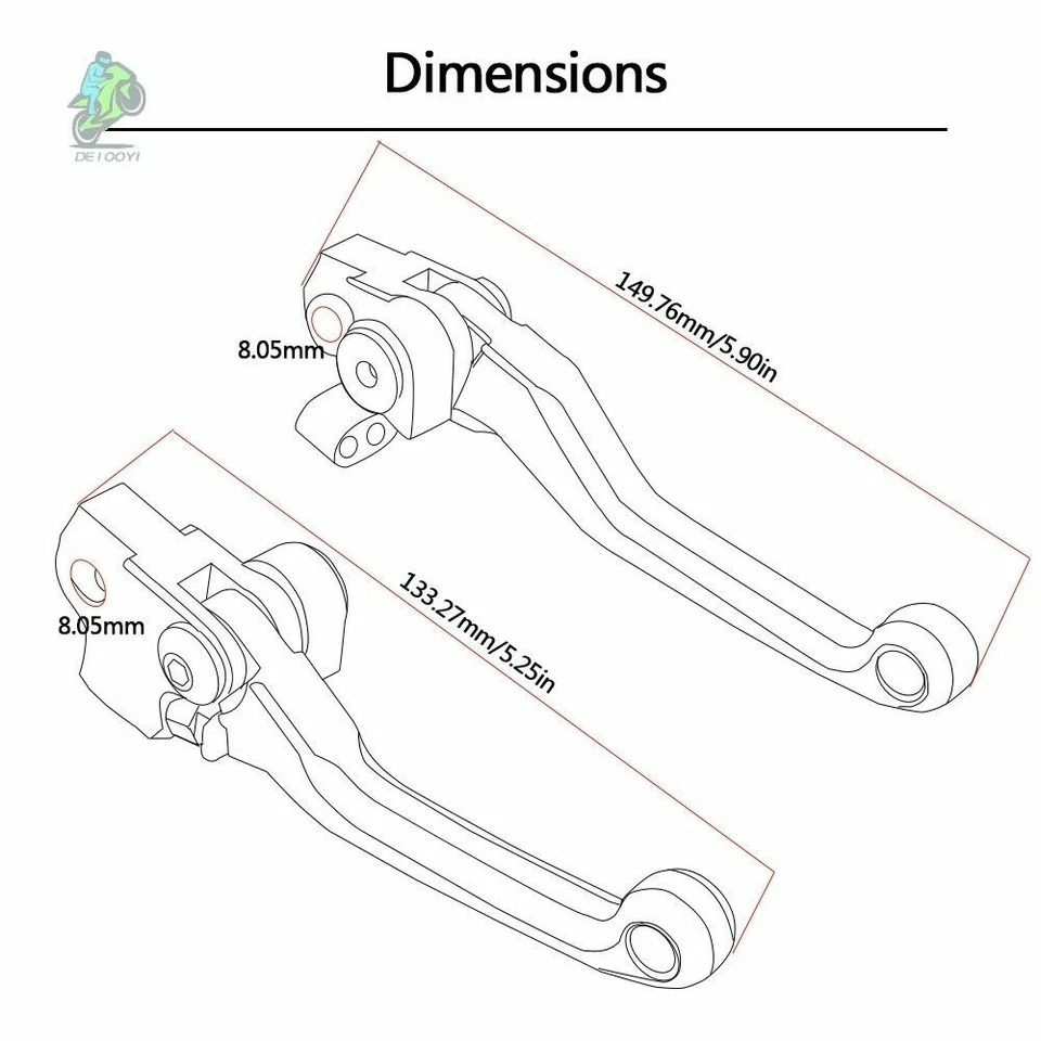 NEW Motorbike Brake Clutch Hand Lever FOR YAMAHA YZ80 1986-1996 2001-2018  Foto 2 de 4
