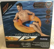 Hf HydroForce Weekend Swimming Float Tube One Swim Tube Bestway Orange 35"x10.5"