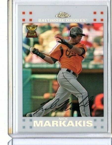 2007 Topps Chrome Nick Markakis White Refractor 425/660 Gold Cup Orioles